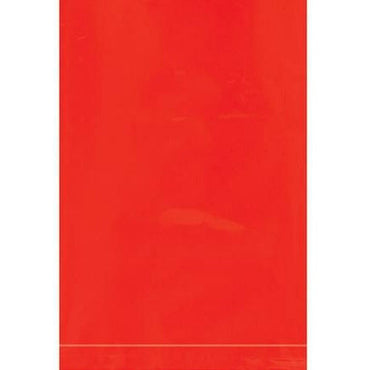 Red Flat Poly Bags - 8" x 10" x 2 mil - Plastic Bag Partners-Flat Poly Bags - Colored
