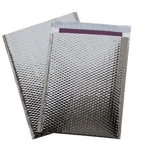 Silver Metallic Color Bubble Mailer - 13 x 17.5 - 100 /CS - Plastic Bag Partners-Mailers - Metallic Bubble Mailers