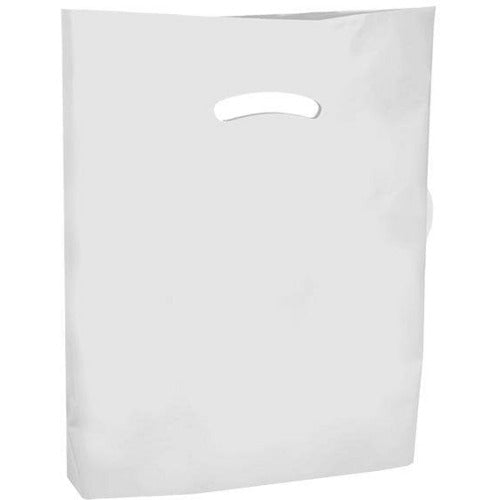 Super Gloss Die Cut Handle Bags. - 15 x 18 x 4 - (Clear) - Plastic Bag Partners-Retail Bags - Die Cut Handle