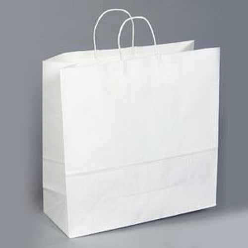 White Kraft Shopping Bags. - 18.00