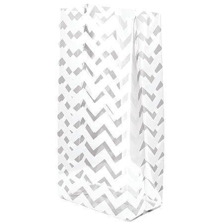Wide Chevron Printed Poly Bag - 4 x 2.50 x 9.50 - Plastic Bag Partners-Polypropylene Bags - Stand-Up