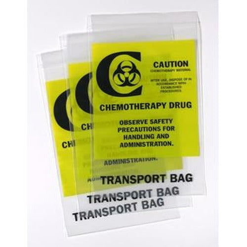 ZipTop Reclosable Chemo Bags. 12 x 15 x 4 mil - Plastic Bag Partners-Medical Bags - Chemo Transport Bags